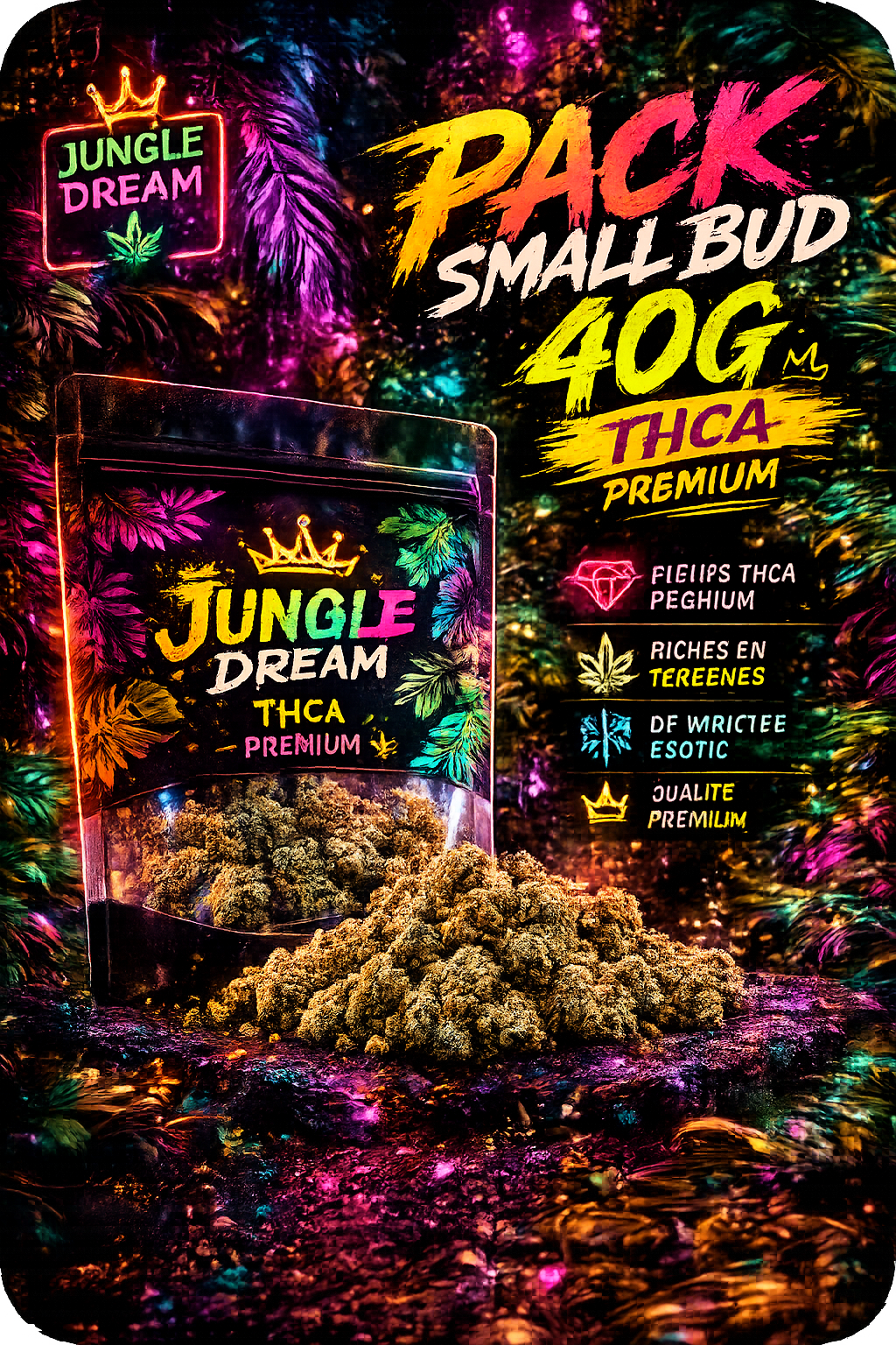 Pack 40GR Small Bud THCA Premium AAAA+