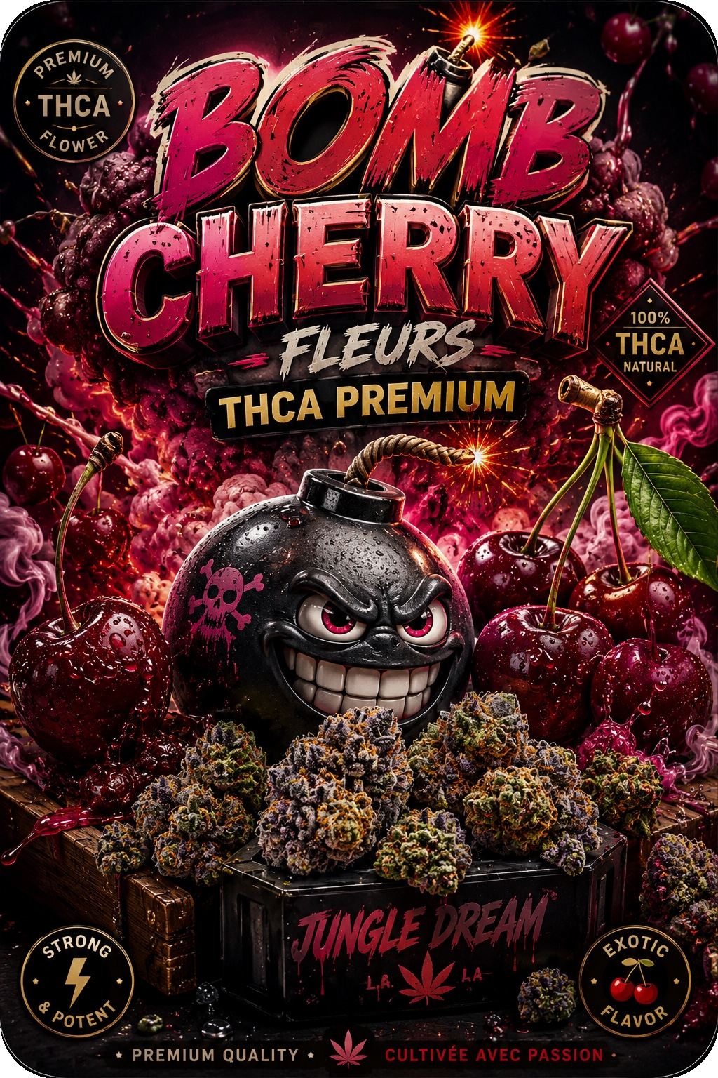 BOMB CHERRY FLEURS THCA PREMIUM AAAA+