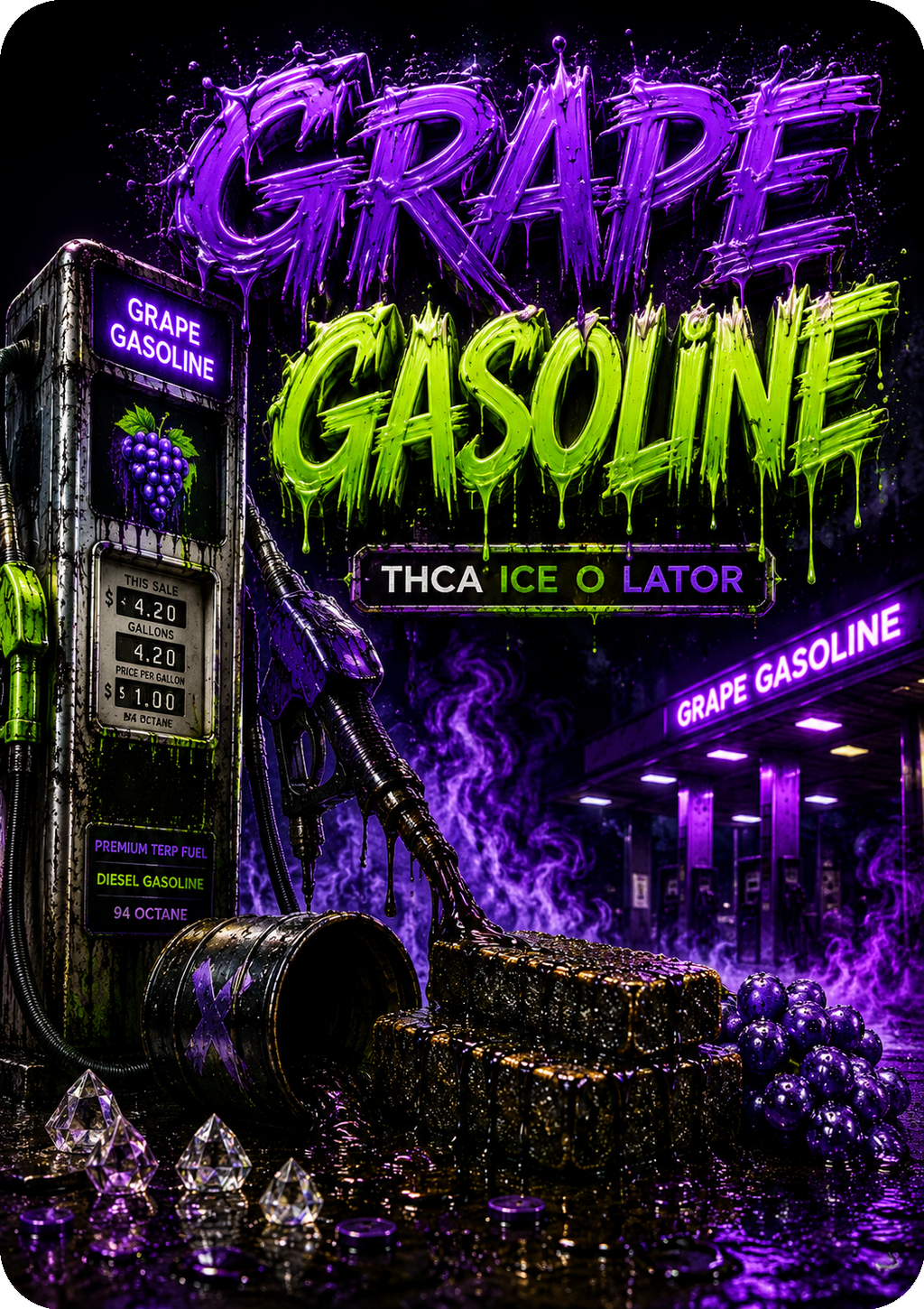 🍇⛽ Grappe Gasoline Ice-O-Lator THCA Premium