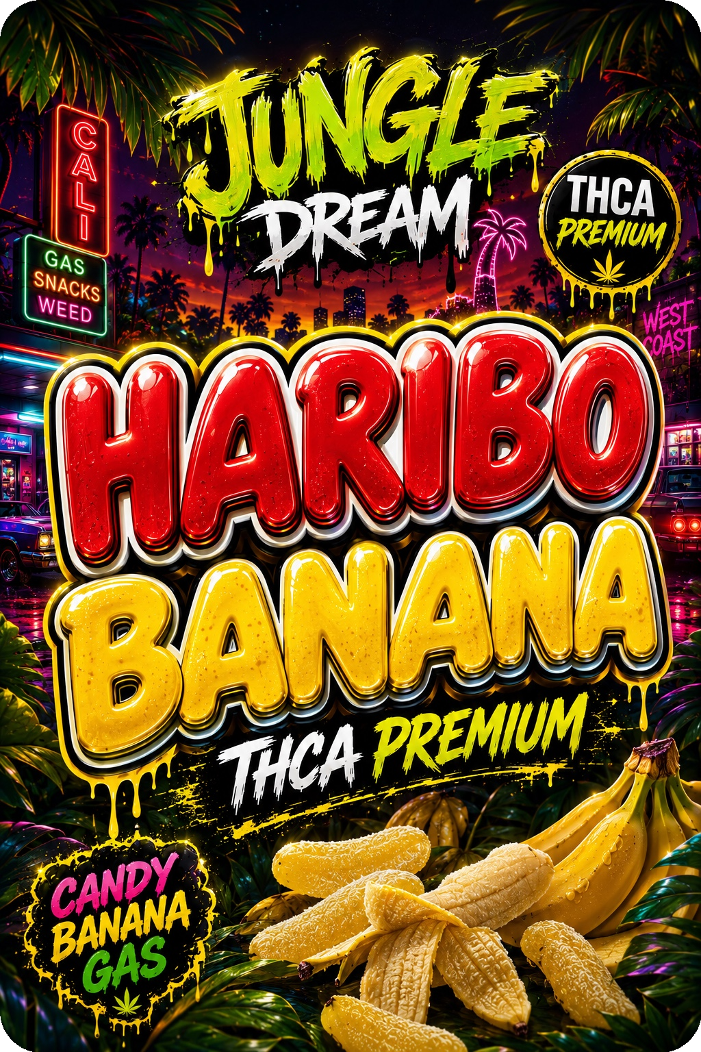 HARIBO BANANA FLEURS THCA PREMIUM AAAA+ SMALL BUD