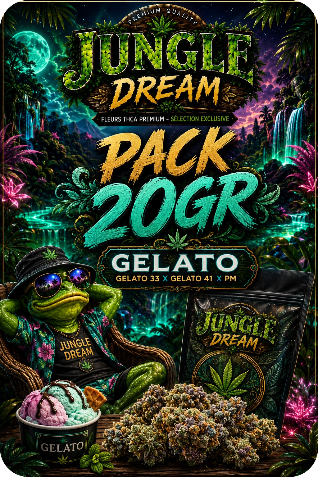 PACK 20G GELATO – FLEURS THCA PREMIUM AAAA+