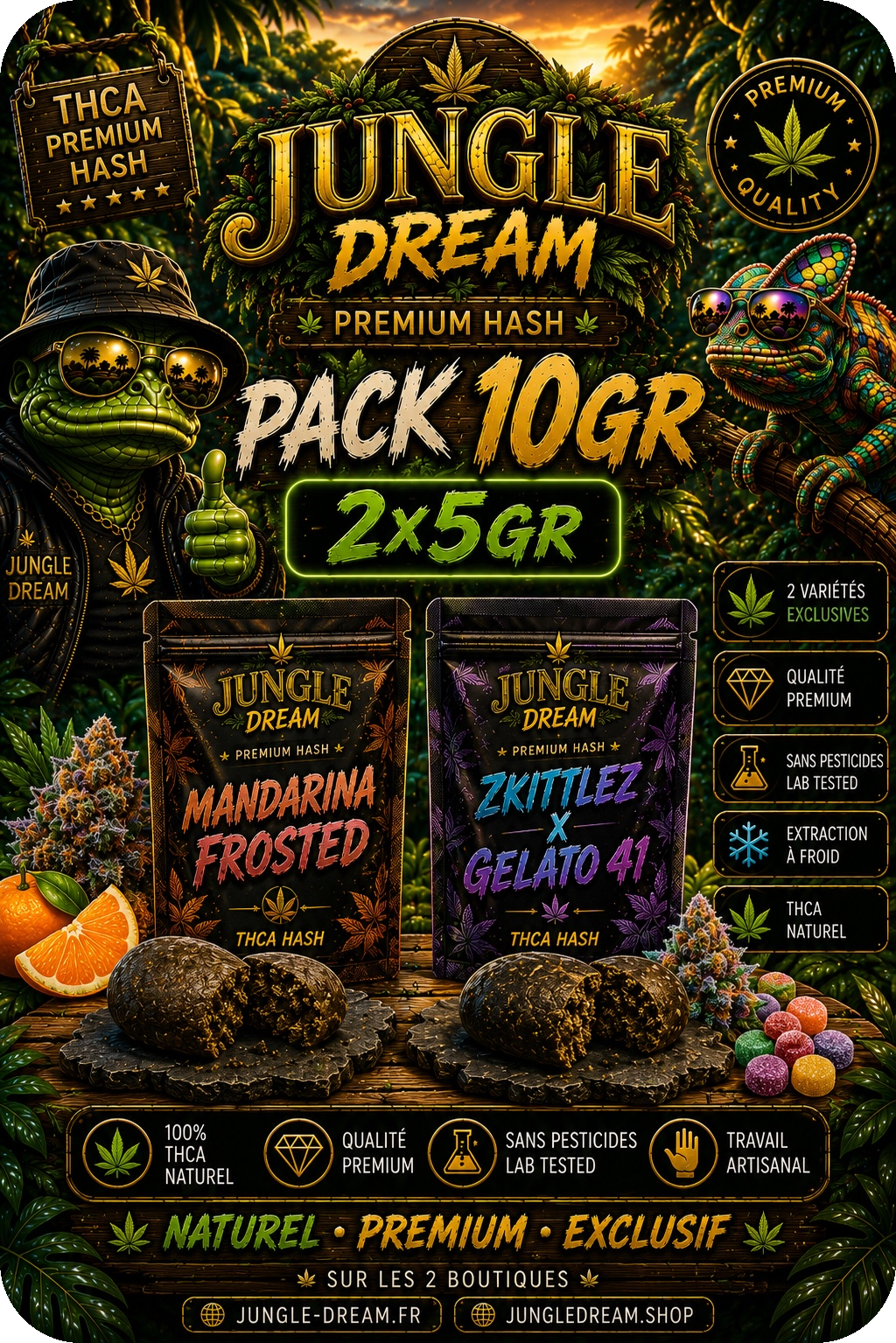Pack 10G Hash Static THCA Premium AAAA+ – Papaya × Mandarina Frosted & Zkittlez × Gelato 41