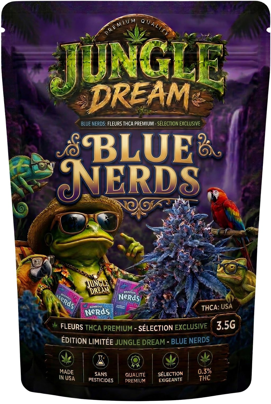 BLUE NERDS – FLEURS THCA PREMIUM AAAA+