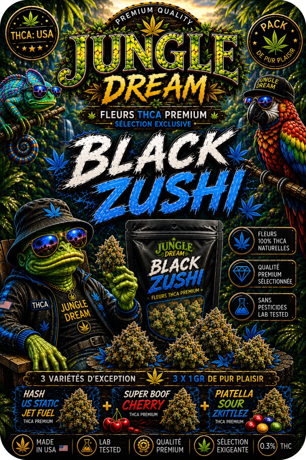 Black Zushi SMALL BUD THCA Premium AAAA+ | Jungle Dream