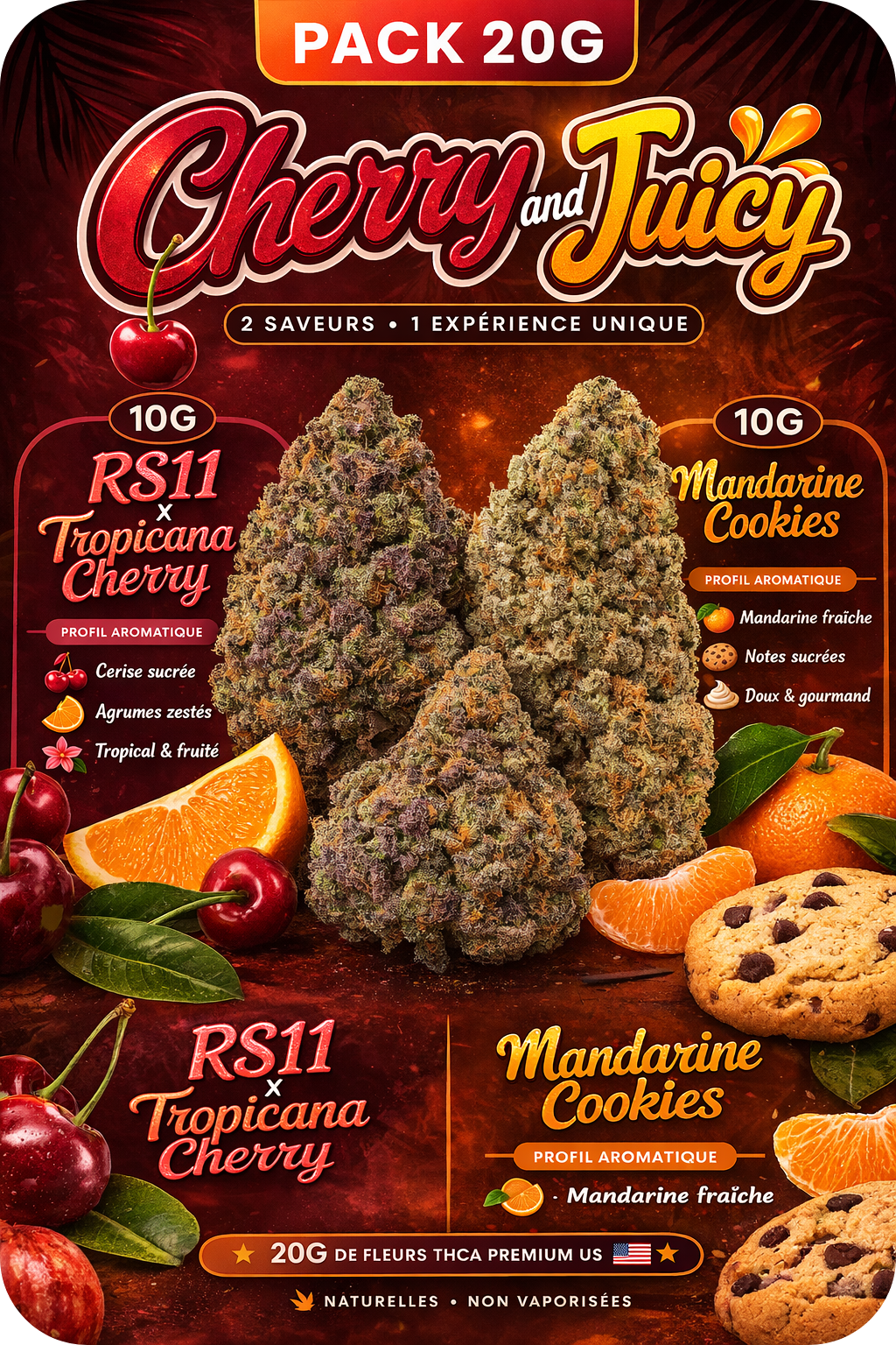 PACK CHERRY JUICY 20G FLEURS THCA