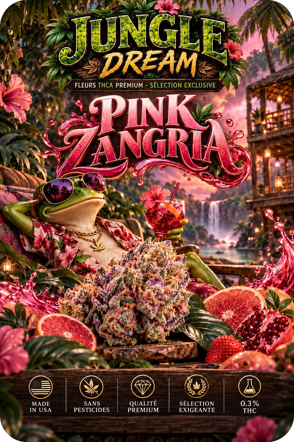 PINK ZANGRIA – FLEURS THCA ULTRA EXOTIC PREMIUM AAAA+