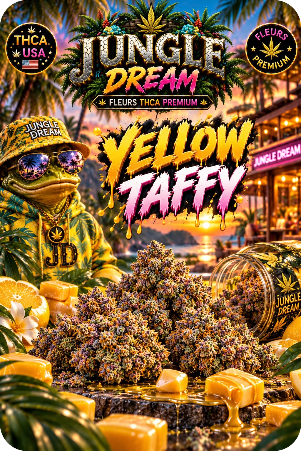 YELLOW TAFFY – FLEURS THCA ULTRA EXOTIC PREMIUM AAAA+